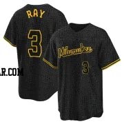 Corey Ray Youth Milwaukee Brewers Black Replica Snake Skin City Jersey