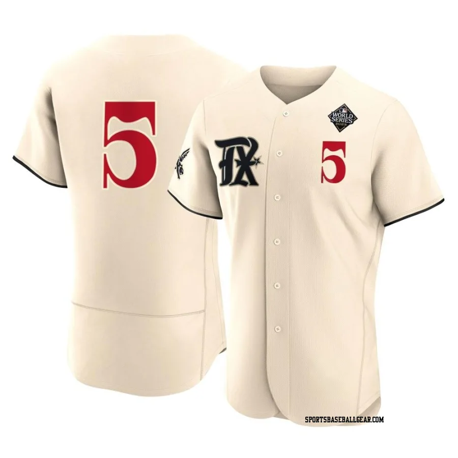 Corey Seager Men's Texas Rangers Cream Authentic 2023 City Connect 2023 World Series Jersey