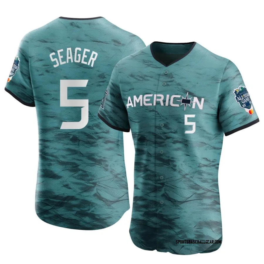 Corey Seager Men's Texas Rangers Teal Elite American League Game Vapor Premier 2023 All-Star Jersey