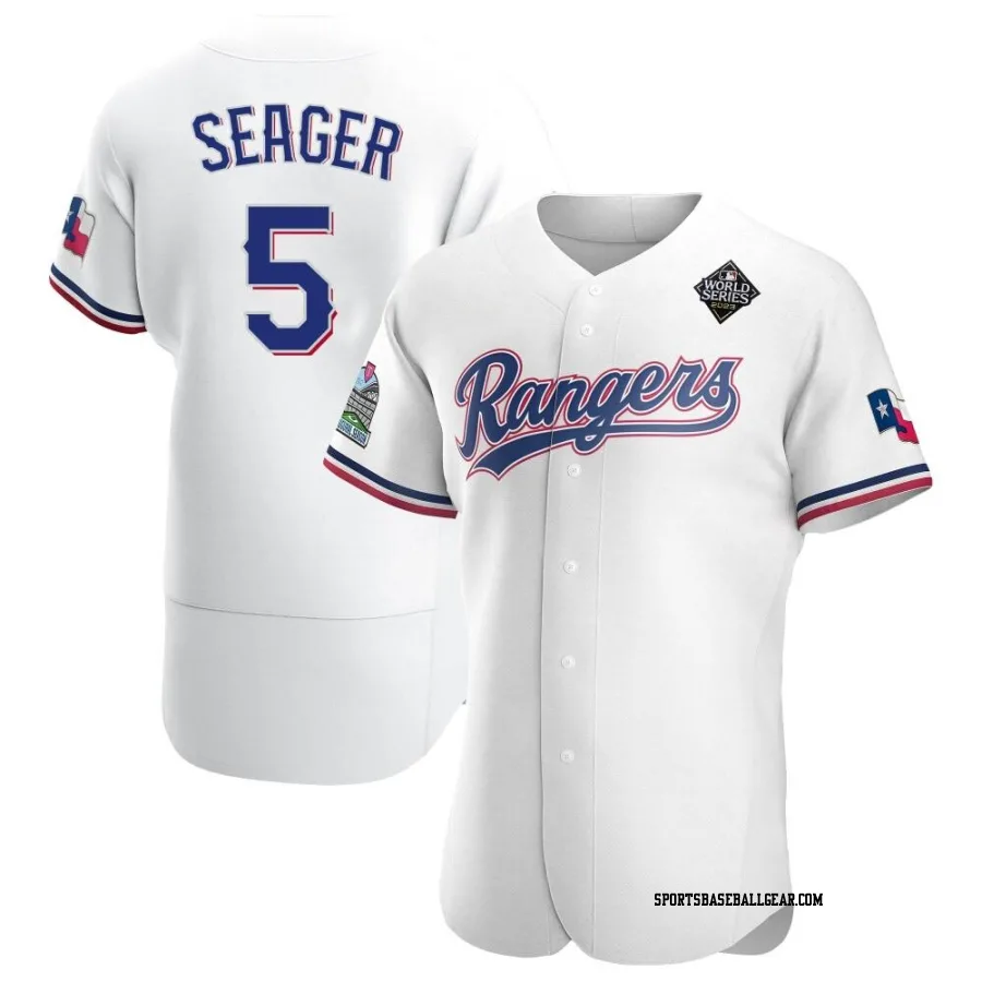 Corey Seager Men's Texas Rangers White Authentic Home 2023 World Series Jersey