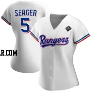 Corey Seager Women's Texas Rangers White Authentic Home 2023 World Series Jersey