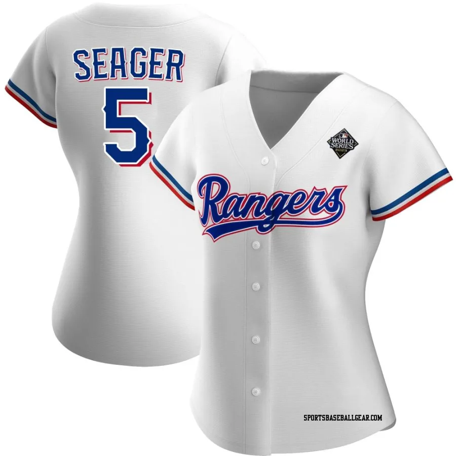 Corey Seager Women's Texas Rangers White Authentic Home 2023 World Series Jersey