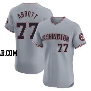 Cory Abbott Men's Washington Nationals Gray Elite Road Jersey