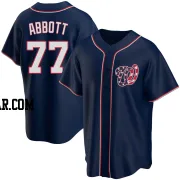 Cory Abbott Men's Washington Nationals Navy Replica Alternate Team Jersey