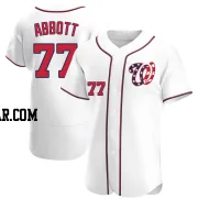 Cory Abbott Men's Washington Nationals White Authentic Alternate Jersey