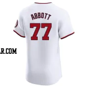 Cory Abbott Men's Washington Nationals White Elite Home Jersey