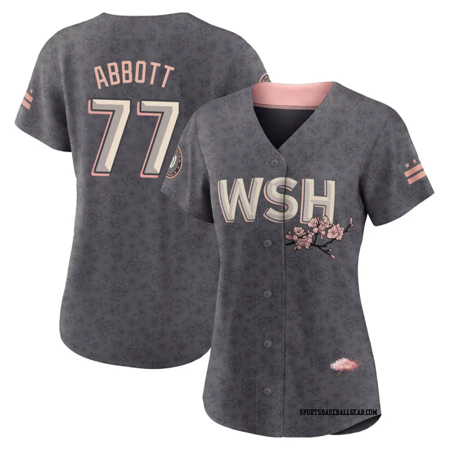 Cory Abbott Women's Washington Nationals Gray Authentic 2022 City Connect Jersey