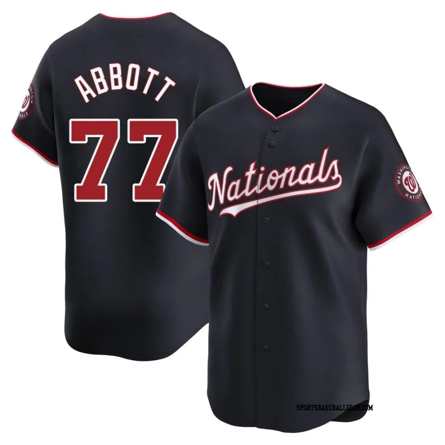 Cory Abbott Youth Washington Nationals Navy Limited Alternate Jersey