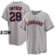 Cory Snyder Men's Cleveland Guardians Gray Replica Road Jersey