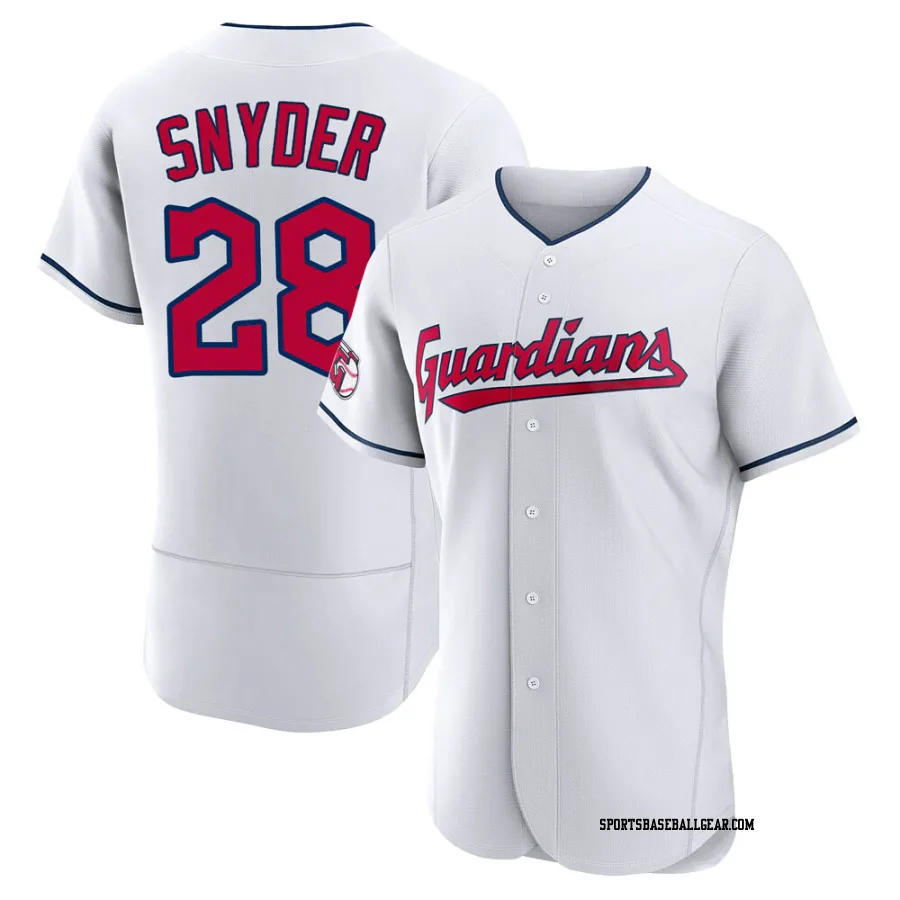 Cory Snyder Men's Cleveland Guardians White Authentic Home Jersey