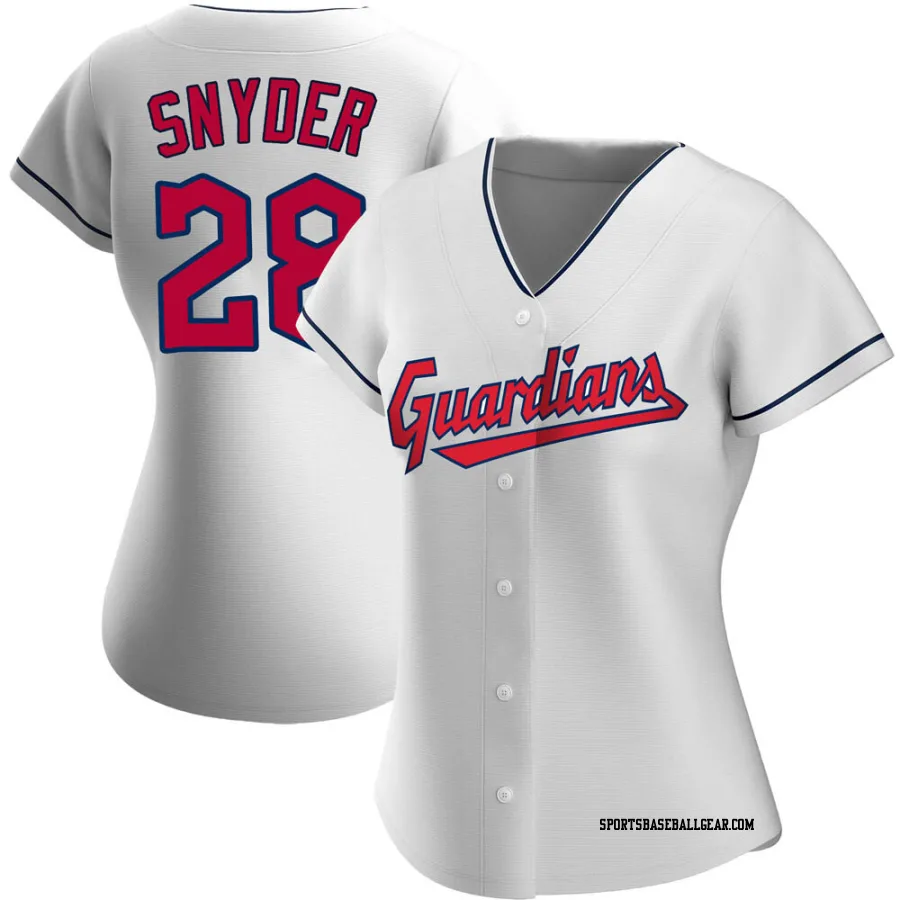 Cory Snyder Women's Cleveland Guardians White Replica Home Jersey