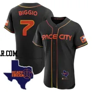 Craig Biggio Men's Houston Astros Black Authentic 2023 Space City Ready 2 Reign Flex Base Jersey