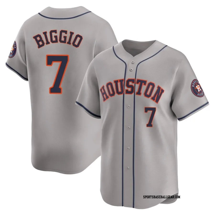 Craig Biggio Men's Houston Astros Gray Limited Away Jersey