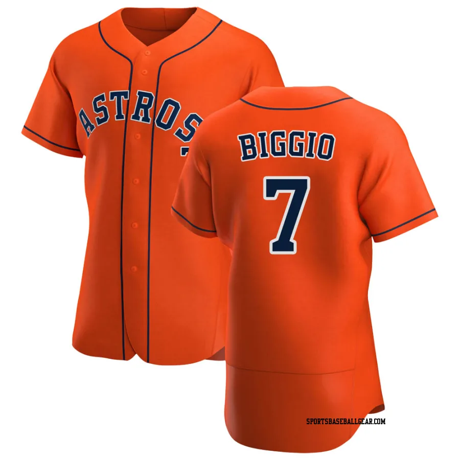 Craig Biggio Men's Houston Astros Orange Authentic Alternate Jersey