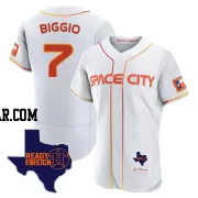 Craig Biggio Men's Houston Astros White Authentic 2023 Space City Ready 2 Reign Flex Base Jersey