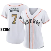 Craig Biggio Women's Houston Astros Gold Authentic White 2023 Collection Jersey