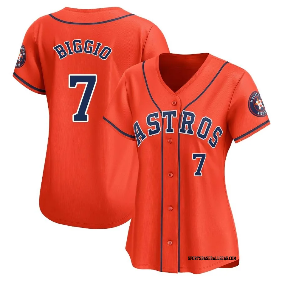 Craig Biggio Women's Houston Astros Orange Limited Alternate Jersey