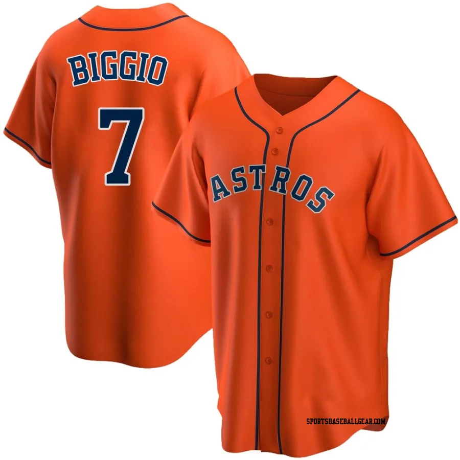 Craig Biggio Youth Houston Astros Orange Replica Alternate Jersey