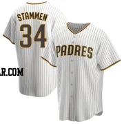 Craig Stammen Men's San Diego Padres White/Brown Replica Home Jersey