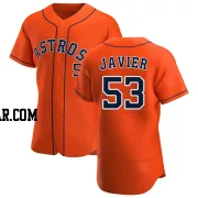 Cristian Javier Men's Houston Astros Orange Authentic Alternate Jersey