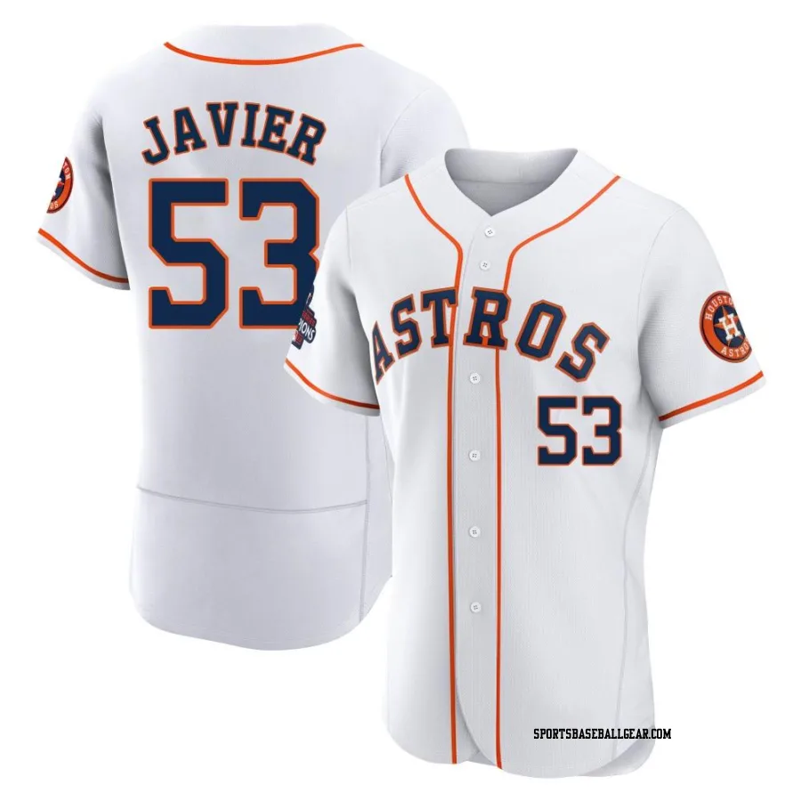 Cristian Javier Men's Houston Astros White Authentic 2022 World Series Champions Home Jersey