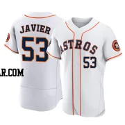 Cristian Javier Men's Houston Astros White Authentic 2022 World Series Home Jersey