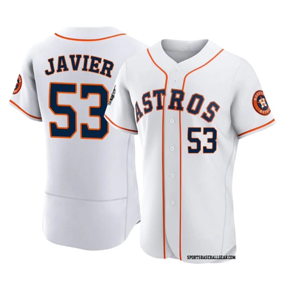 Cristian Javier Men's Houston Astros White Authentic 2022 World Series Home Jersey