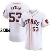 Cristian Javier Men's Houston Astros White Elite Home Jersey