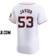 Cristian Javier Men's Houston Astros White Elite Home Jersey