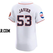 Cristian Javier Men's Houston Astros White Elite Home Patch Jersey