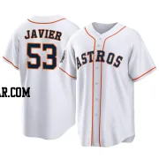 Cristian Javier Men's Houston Astros White Replica 2022 World Series Home Jersey