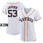 Cristian Javier Women's Houston Astros White Authentic 2022 World Series Champions Home Jersey