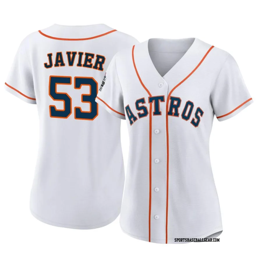 Cristian Javier Women's Houston Astros White Authentic 2022 World Series Home Jersey