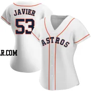 Cristian Javier Women's Houston Astros White Authentic Home Jersey