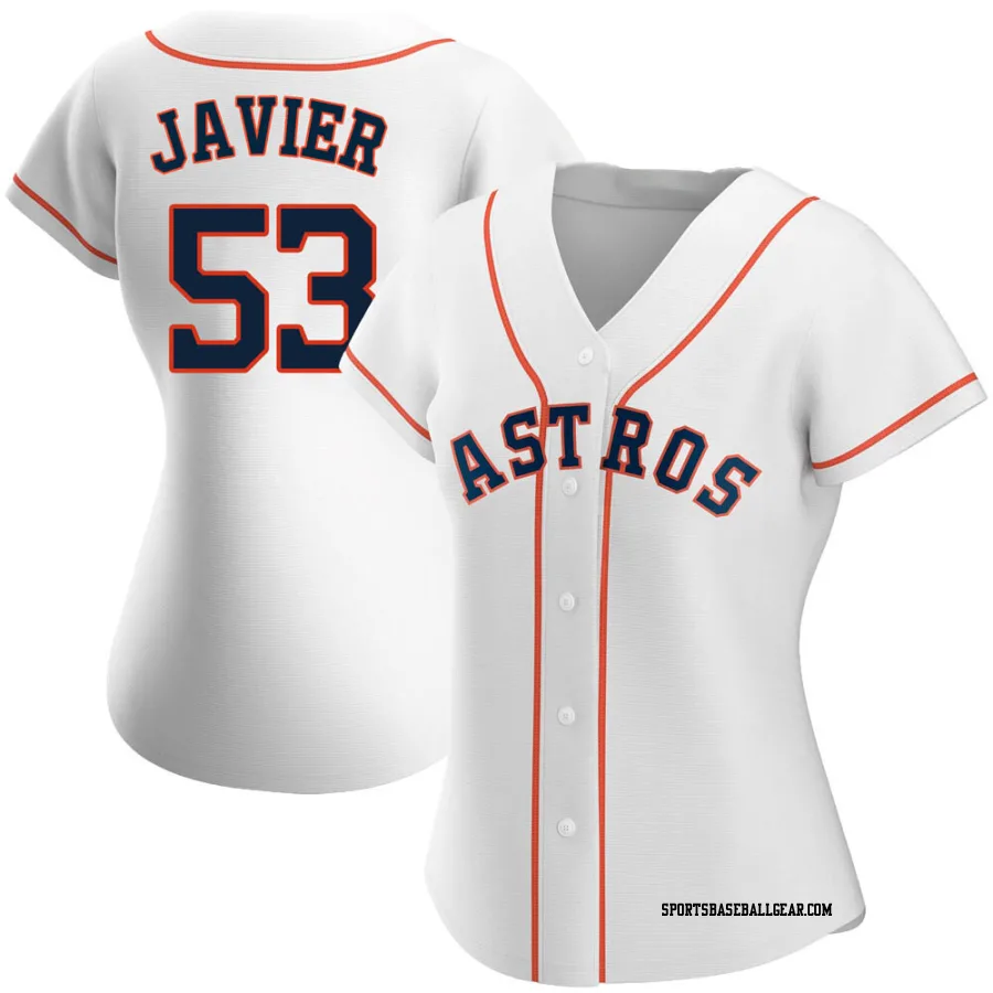 Cristian Javier Women's Houston Astros White Authentic Home Jersey