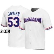 Cristian Javier Youth Dominican Republic Baseball White Replica 2023 World Baseball Classic Jersey