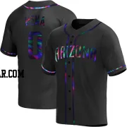 Cristian Mena Men's Arizona Diamondbacks Black Holographic Replica Alternate Jersey