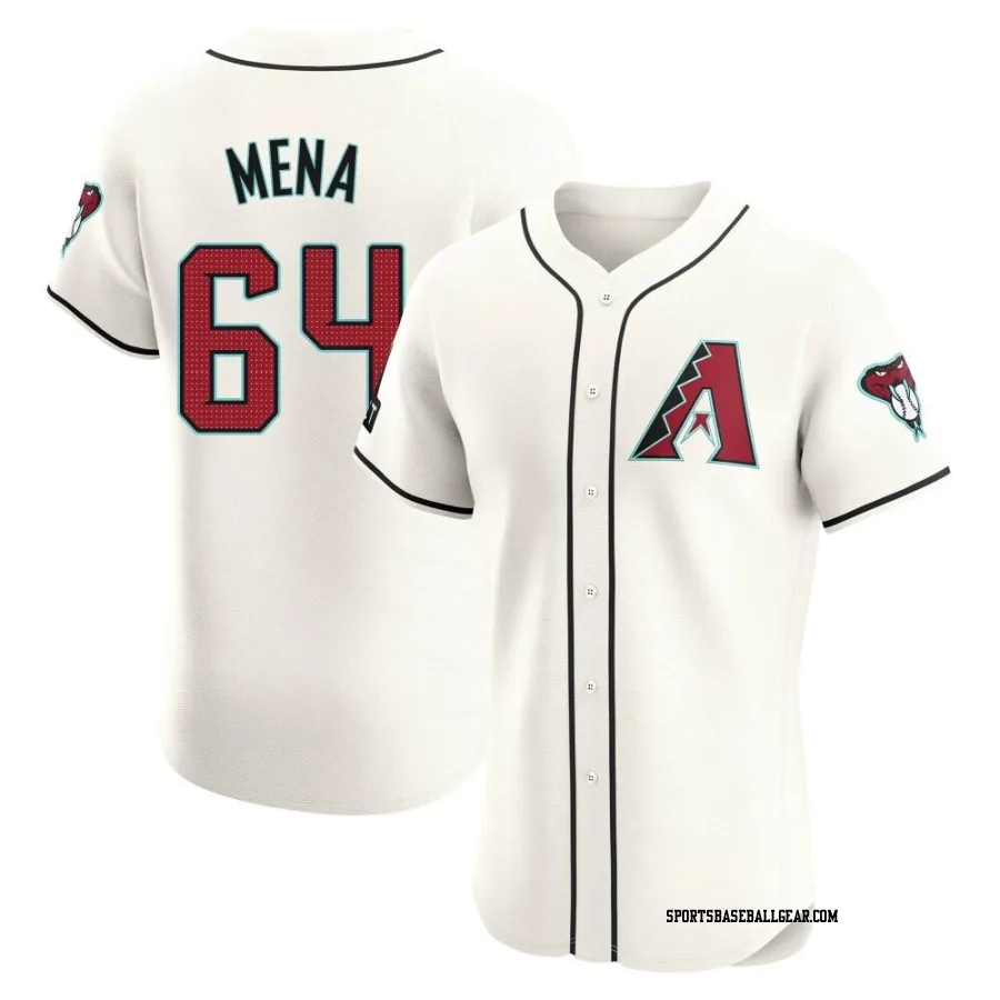 Cristian Mena Men's Arizona Diamondbacks Cream Elite Home Patch Jersey