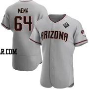 Cristian Mena Men's Arizona Diamondbacks Gray Authentic Road 2023 World Series Jersey