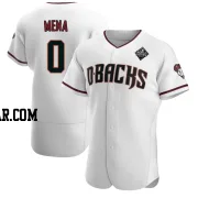 Cristian Mena Men's Arizona Diamondbacks White Authentic Crimson Home 2023 World Series Jersey