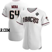 Cristian Mena Men's Arizona Diamondbacks White Authentic Crimson Home 2023 World Series Jersey