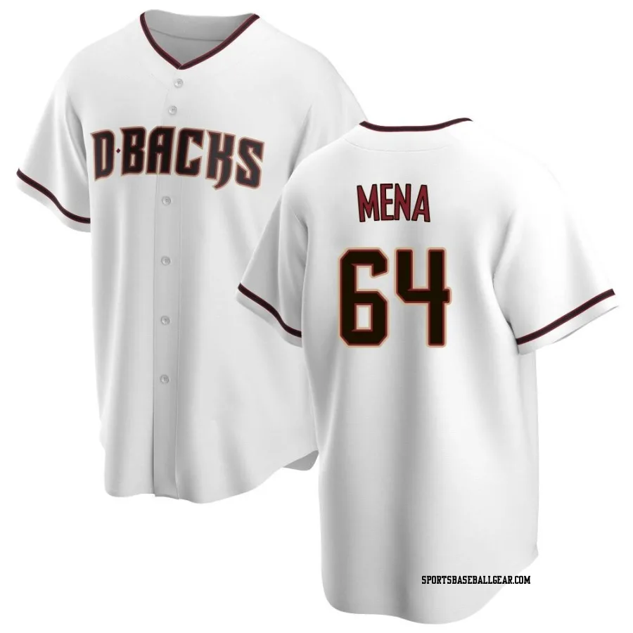 Cristian Mena Men's Arizona Diamondbacks White Replica Home Jersey