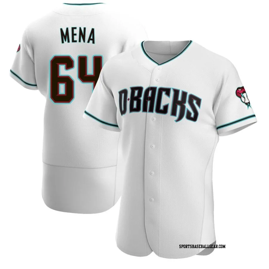 Cristian Mena Men's Arizona Diamondbacks White/Teal Authentic Alternate Jersey