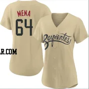 Cristian Mena Women's Arizona Diamondbacks Gold Authentic 2021 City Connect Cool Base Jersey