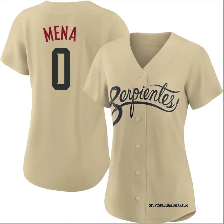 Cristian Mena Women's Arizona Diamondbacks Gold Authentic 2021 City Connect Cool Base Jersey