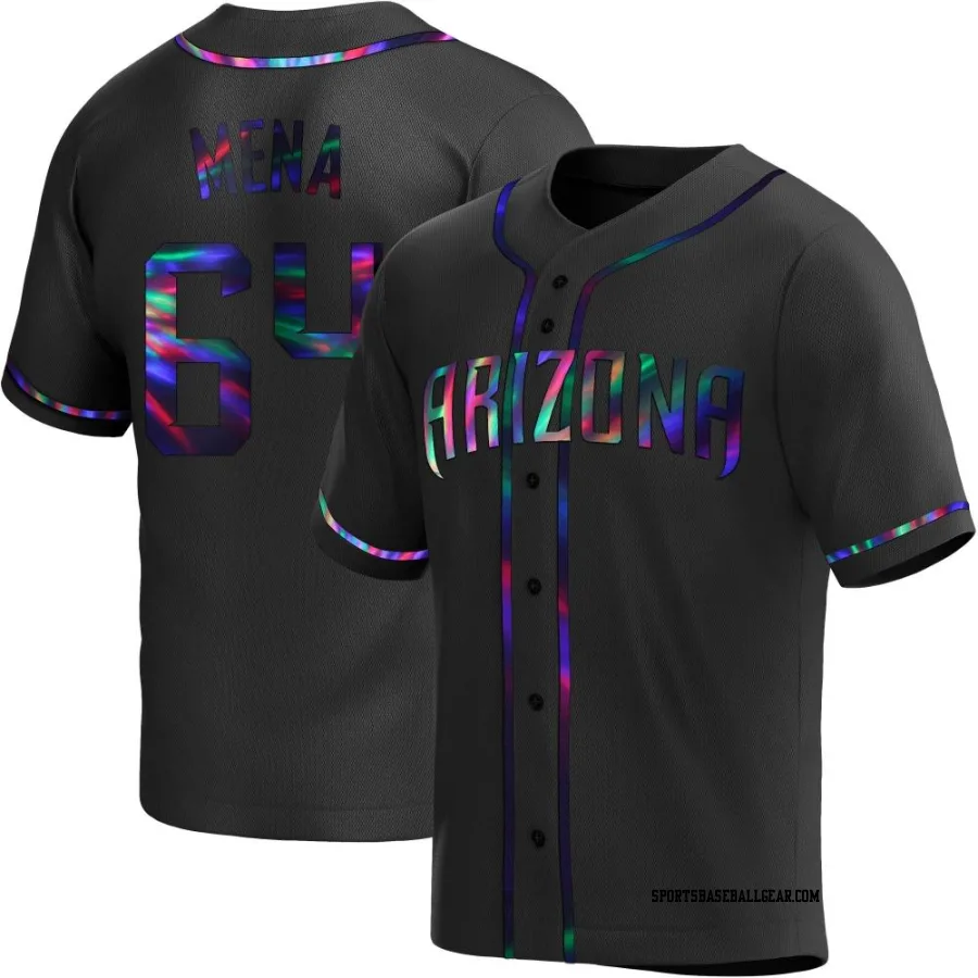 Cristian Mena Youth Arizona Diamondbacks Black Holographic Replica Alternate Jersey