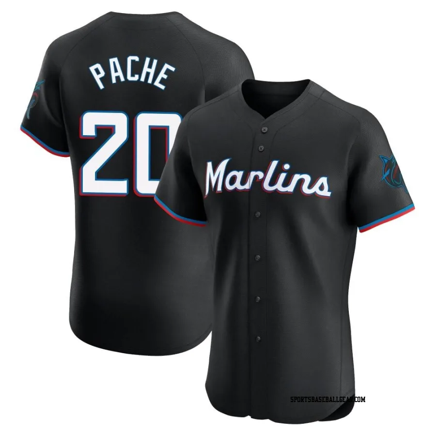 Cristian Pache Men's Miami Marlins Black Elite Alternate Vapor Premier Jersey