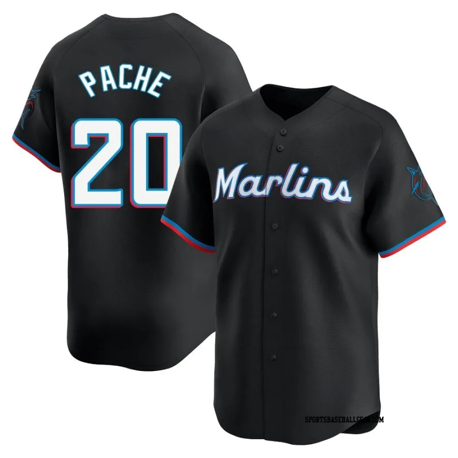 Cristian Pache Men's Miami Marlins Black Limited Alternate Jersey