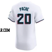 Cristian Pache Men's Miami Marlins White Elite Home Jersey