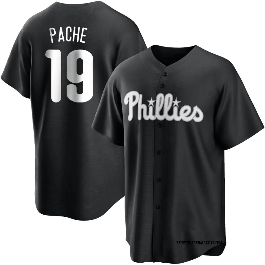 Cristian Pache Men's Philadelphia Phillies Black/White Replica Jersey